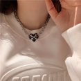 thumbnail image 4 of Collar Con Colgante De Borla De Corazón Elegante , Gargantilla De Cadena De Plata Costura De Perlas Para Mujeres Accesorios De Joyería, 4 of 4