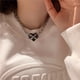 thumbnail image 4 of Collar con colgante de borla de corazón elegante Gao Jinjia gargantilla de cadena de plata costura de Perlas para Mujeres accesorios de joyería, 4 of 4