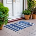 thumbnail image 6 of Addison Rugs Chantille Indoor/Outdoor Transitional Stripes Blue Washable Rectangle Rug, 1'8" x 2'6", 6 of 6