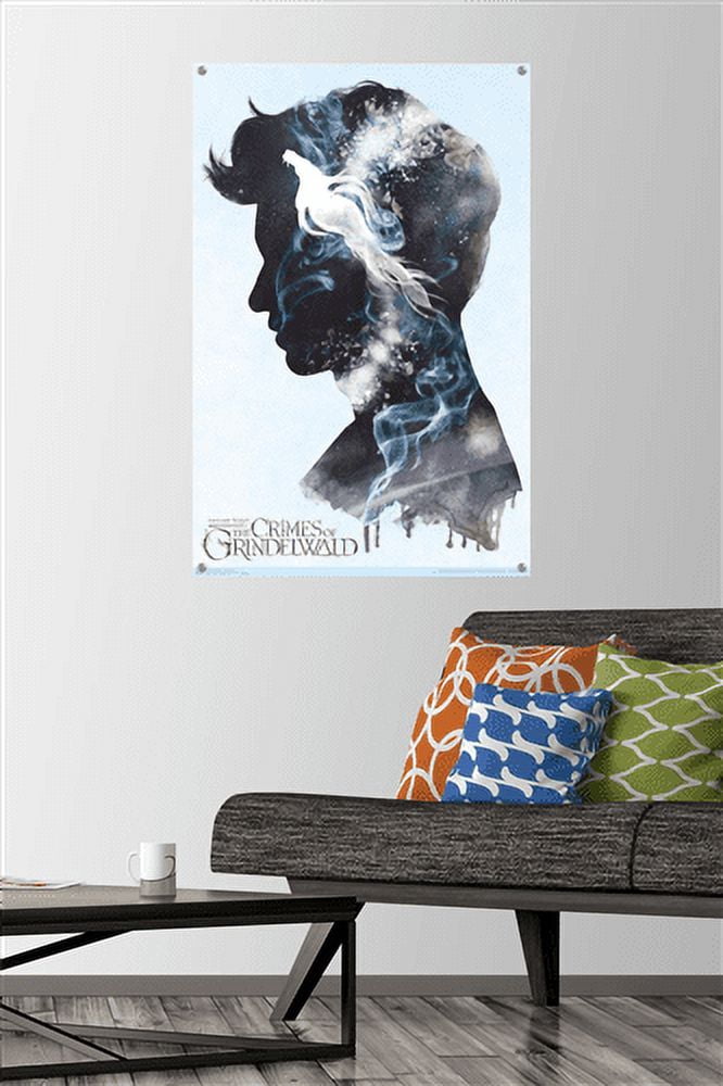 Fantastic Beasts: Crimes Of Grindelwald - Newt Illustration Wall Poster with Push Pins, 22.375" x 34"