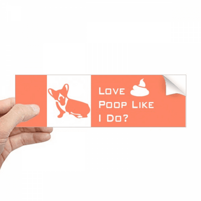 Playful Dog Likes Poop Rectangle Bumper Sticker Notebook Window
