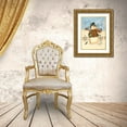 thumbnail image 3 of Lewis, Kim 12x14 Gold Ornate Wood Framed with Double Matting Museum Art Print Titled - Snowman Bird House II, 3 of 4