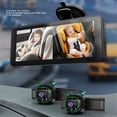 thumbnail image 3 of Cámara Dual Para Coche De Bebé Con Pantalla De 6,86 Pulgadas, HD, Cámara Para Asiento Trasero Ajustable Giratoria De 360 ​​​​grados Para Viajes En Coche Y SUV, 3 of 7