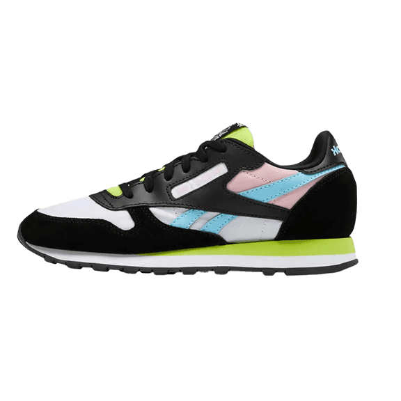 REEBOK GRADE SCHOOL CL LTHR GS "Black/Pink/Light Blue" GX1103 GX1103 from Stadium Goods