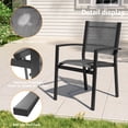 thumbnail image 4 of ACEGOSES Outdoor Patio Dining Chairs Set of 2, Stackable Textilene Chairs for Garden, Porch and Poolside, Gray, 4 of 5