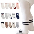 thumbnail image 3 of AJZIOJIRO 5 Pairs Baby Girls Knee High Long Socks Toddler Infant Boys Cotton Cartoon Socks Autumn Socks Thigh High Socks for 0-8Y, 3 of 9