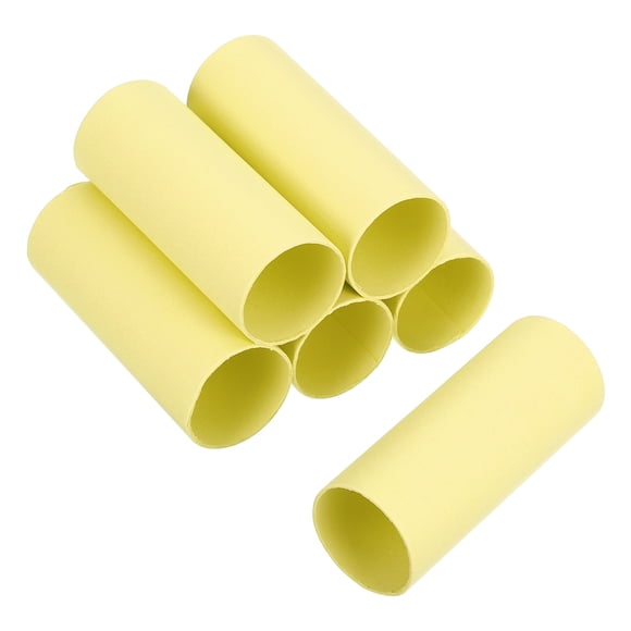 Uxcell 6 Pack Cardboard Tubes,Toilet Paper Roll Corrugated Roll,3.94x1.58",Light Yellow