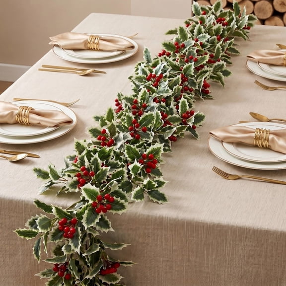 5.74Ft Christmas Garland - Christmas Garland Artificial Pine without Lights Holiday Mantel Decor