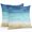 Turquoise, variant on Pink Blue Floral Throw Pillow Covers 16x16 Inch Set of 2, Farmhouse Garden Flowers Botanical Waterproof Outdoor Pillow Covers, Decorative Cushion Pillowcases for Couch, Sofa, Bed, Garden, Patio