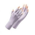 thumbnail image 1 of Guantes de medio dedo con protección solar de seda helada para hombres y mujeres, para verano, anti-ultravioleta, para recoger té al aire libre, para conducir, ligeros y finos, 1 of 6