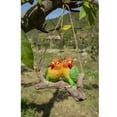 thumbnail image 2 of 6.5" Lovebird Parrots on a Branch Hanging Outdoor Garden Statue, 2 of 6
