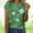 Green, variant on St Patricks Day Shirt Women Printed O Neck Short Sleeve Daily Casual Summer Tops