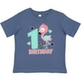thumbnail image 3 of Inktastic 1st Birthday with Flamingo Stars and Hearts Girls Baby T-Shirt, 3 of 5