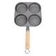 thumbnail image 2 of Sartén para huevos de 4 tazas, sartén para huevos de hierro fácil de limpiar, evita que se pegue, con mango de madera para el desayuno, 2 of 10