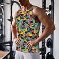 thumbnail image 5 of Lsque Angry Shark Pattern Pattern Mens Tank Tops Muscle Athletic Quick Dry Sleeveless Workout Fitness T Shirts Beach Tank Top, Loose-fit Sleeveless Shirt for Men-4X-Large, 5 of 7