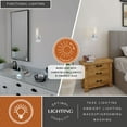thumbnail image 3 of Bari 1 Light Chrome Contemporary Wall Sconce Fixture with Clear Glass Cylinder Shade, 3 of 9