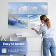 thumbnail image 5 of 8 Pack Art Acoustic Panels Sound Absorbing Beach Ocean Coastal Watercolor Seaside Lavender Flowers Sandy Beach Decorative Soundproof Wall Panels Self Adhesive for Nursery Game Room Bedroom 48"x32", 5 of 7