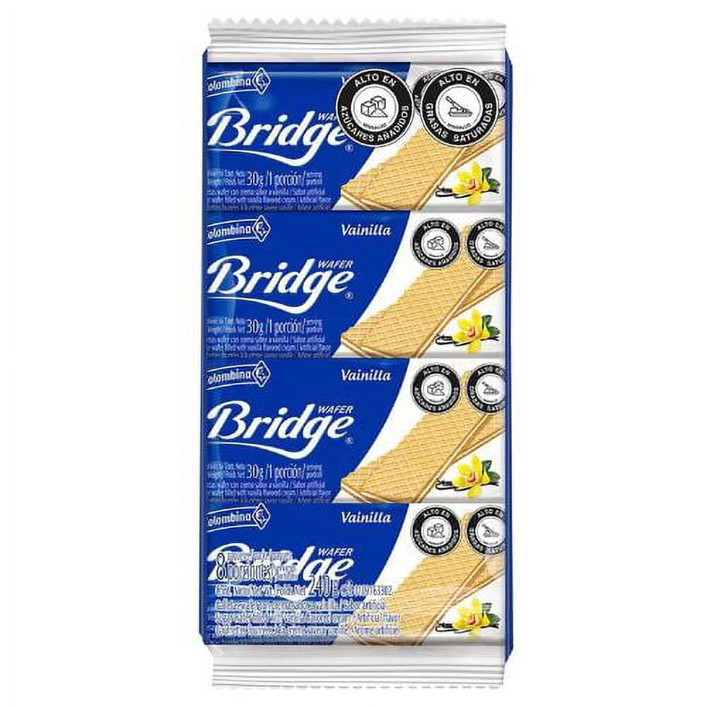 Bridge Wafer Colombina Vainilla (24 packs) Vanilla wafer Cookies Colombian snacks Colombian food dulce colombiano mecato colombiano Galleta Bridge Wafer Vainilla