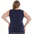 thumbnail image 6 of XVJRHAK Oversized T Shirts for Women Women's Short Sleeve off Shoulder Strap Bow Large Size Chiffon Blouse T-Shirt Sleeveless(Navy Blue,S), 6 of 9