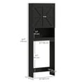 thumbnail image 3 of HOMCOM Over The Toilet Storage Cabinet with Barn Doors and Open Shelf, 3 of 10