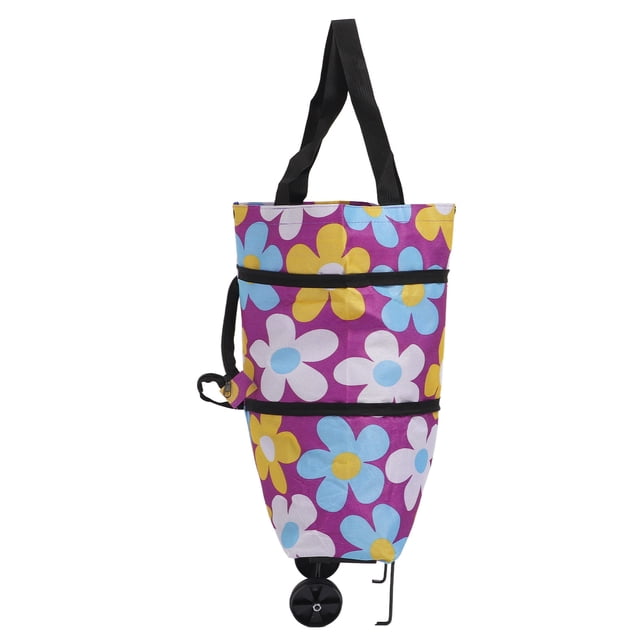 Bolsa de supermercado plegable, bolsas con ruedas plegables Bolsa de compras plegable Bolsa de compras plegable Construcción robusta