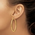 thumbnail image 3 of Auriga Mother's Day Gift 10K Yellow Gold Diamond-Cut 2mm Round Tube Hoop Earrings for Women, 3 of 5