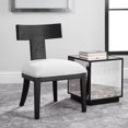 thumbnail image 4 of Uttermost Idris Modern Solid Wood and Fabric Armless Chair in Charcoal Black, 4 of 10