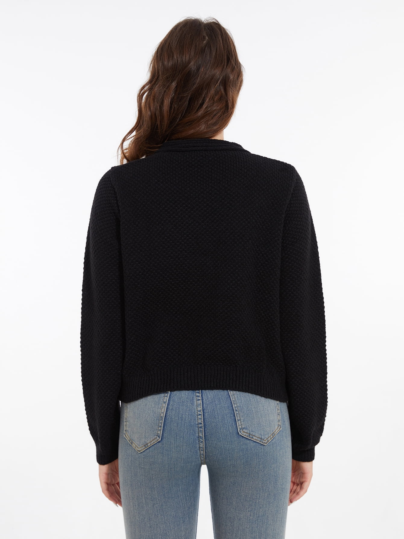 Women's Cardigan Sweaters Open Front Long Sleeve Button Down Knit Jackets with Pockets - image 2