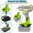 thumbnail image 3 of Power Tool Adapter Converter for Ma*kita 18V Li-ion Battery for Ryo.bi 18V Power Tool P108 P109, 3 of 9