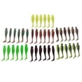 thumbnail image 4 of 6.7cm/2.3G 6Pcs Fishing Lure Soft Plastic Paddle Tail Swimbait Bass Wobblers Brown Back And Red Back, 4 of 8