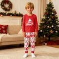 thumbnail image 2 of CUZIBR Matching Christmas Outfits For Family Plaid Classic Crewneck Cute Letter Print Long Sleeve Shirt And Trousers Casual Cozy Clothing Outfit For Kids Holiday Clothes Set,Red,9-10 Years, 2 of 4