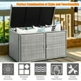thumbnail image 3 of Spaco 88 Gallon Garden Patio Rattan Storage Container Box, Storage Box, Gray, 3 of 12