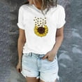 thumbnail image 2 of ZMHEGW T Shirts For Women Graphic Sunflower Shirts For Cute Dandelion Graphics Summer Short Sleeve Tee Tops Womens Tshirts, 2 of 5
