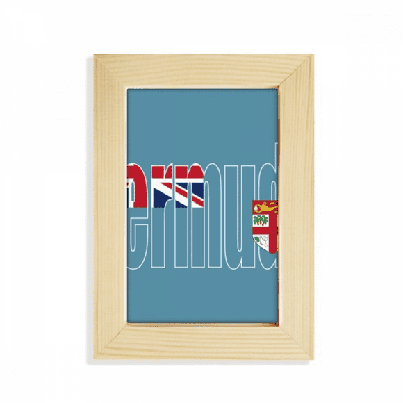 Bermuda Country Flag Name Desktop Display Photo Frame Picture Art Painting 5x7 inch