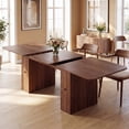 thumbnail image 3 of Advwin Extendable Dining Table for 6-10 People, 63" to 79" Space-Saving Folding Table with 4 Storage Drawers, Modern Rectangular Wooden Expandable Table for Dining Room, Kitchen, Office, Walnut, 3 of 12