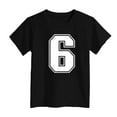 thumbnail image 4 of T Shirt,Boys Graphic Tee With Number Six Print Comfortable Short Sleeve Kids Top for Play School and Daily Activities,Shirt,11-12 Years, 4 of 4