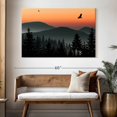 thumbnail image 3 of Elephant Stock Misty Mountain Eagles Wall Art - Horizontal Canvas Wall Art - Living Room Wall Decor - Nature Canvas - Orange And Black Decor - 51" x 34", 3 of 8
