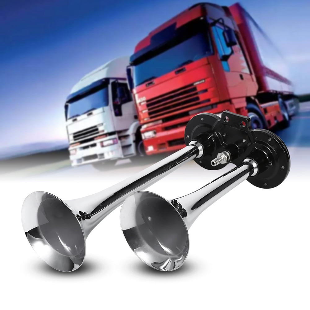 DUAL AIR HORN 12V 130 dB HORTBLK BLACK NEW