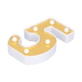 thumbnail image 1 of Cergrey Gold Number 5 Sign Lamp Decorative LED Light For Wedding Birthday Party Holiday Decor Warm White,LED Light, 1 of 8