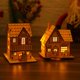 thumbnail image 4 of Casa de madera de Navidad LED LIGHT - up Village Luminous Cabin árbol de Navidad cuelga colgante para decorar el Centro de la mesa, decoración de fiesta de vacaciones YCL, 4 of 5
