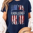 thumbnail image 2 of Vintage U.S.A Faith Family Freedom Patriotic Christian Unisex T-Shirt, Sizes S-5XL, Gategoo, 2 of 5