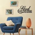 thumbnail image 3 of God Bless This Home Wall Decor - Letrero de metal rústico para casa de campo, entrada, sala de estar, cocina, comedor, 3 of 7