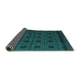 thumbnail image 2 of Ahgly Company Indoor Square Abstract Turquoise Blue Modern Area Rugs, 5' Square, 2 of 4
