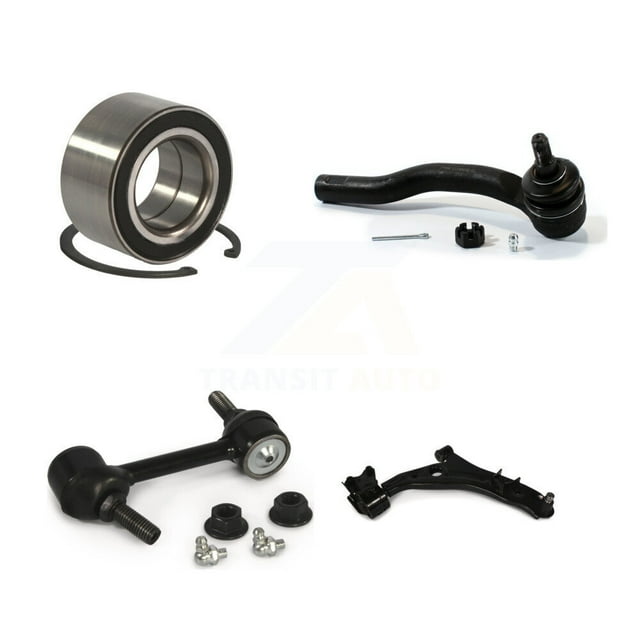 Transit Auto Front Right Wheel Bearing Suspension Lower Control Arm with Ball Joint Outer Tie Rod End and Sway Bar Stabilizer Link Kit for Car Ford Edge Lincoln MKX K77-101343