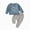 boy outfits-Blue, variant on TOWED22 Toddler Boys Soft Clothes 2 Piece Set Long Sleeve Printed Crewneck Tee Elastic Waist Sweatpants Fall Winter Outfits(Coffee,18-24 M)