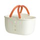 thumbnail image 2 of Cesta de ducha portátil, ligera, organizadora para artículos de tocador, champú y dormitorio. Blanco y naranja, 2 of 9