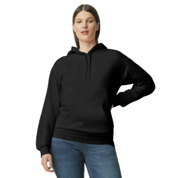 Sudadera con capucha Gildan para adulto SoftStyle GSF500 negra XL