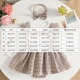 thumbnail image 3 of Gerichy Newborn Baby Girl Fall Winter Outfit Set Plaid Romper Dress Ruffles Long Sleeve Clothes Jumpsuit with Bow Headband 0-18 Months, 3 of 7