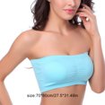 thumbnail image 4 of Strapless Bras Graceful Multicolor Hand Wash Formfitting Easy Matching Basic Style for Wireless Bra Off Shoulder Clothes Party Blue, 4 of 5