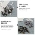 thumbnail image 6 of Viveous Sets Furniture Connectors Cam Lock Fittings Bolt Dowel Cam Fitting Bolt Dowel, 6 of 10
